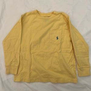 Kids Yellow Long Sleeved Ralph Lauren Shirt